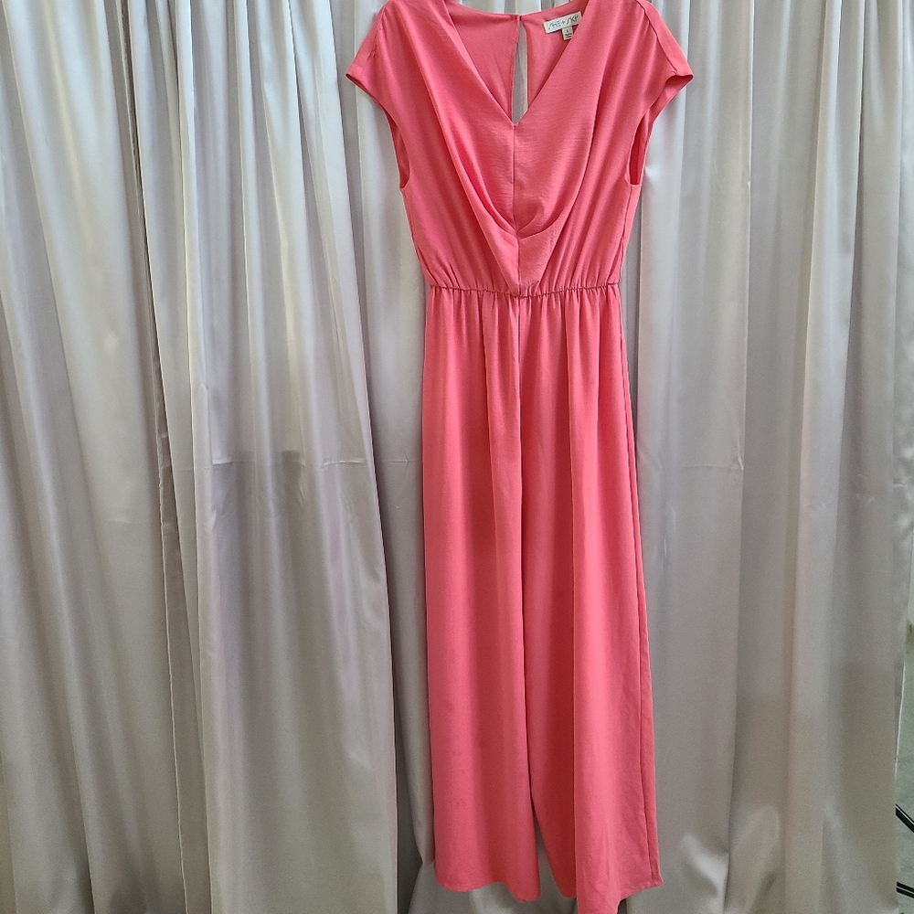 She & Sky Pink Jumpsuit Size Large